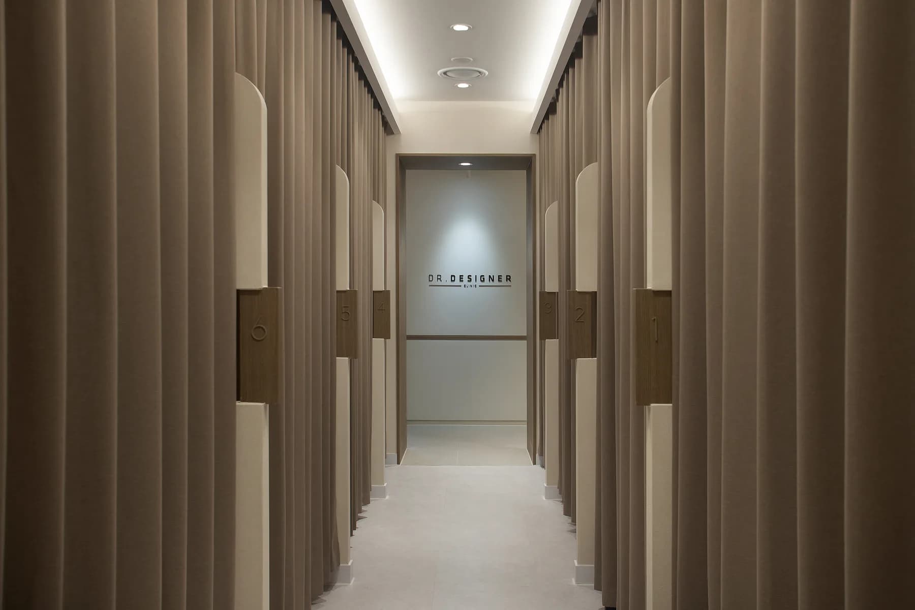 Private treatment room corridor at Dr. Designer Clinic Myeongdong