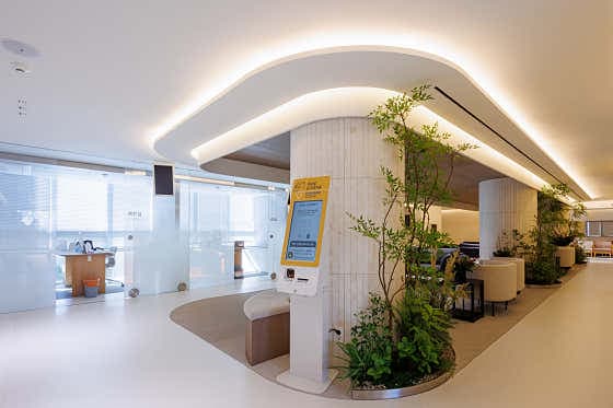 Hospital lobby at MizMedi Hospital